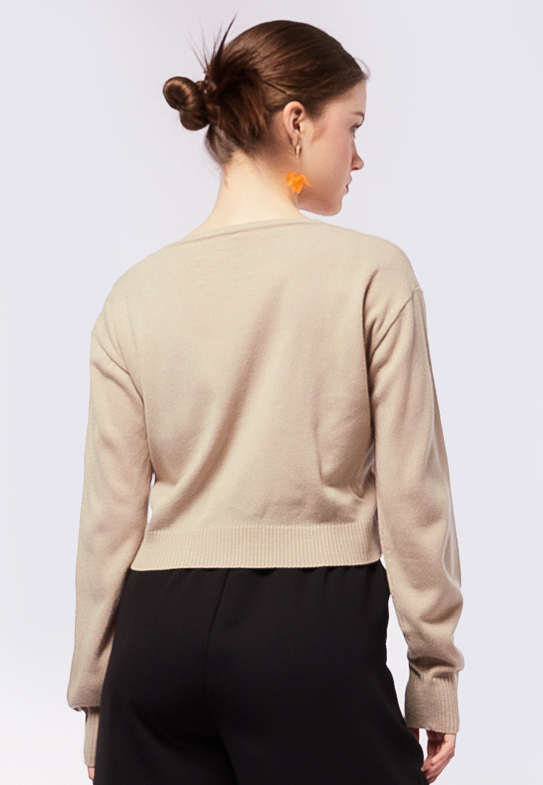 Wrap Knit Long Sleeve Sweater
