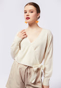 Wrap Knit Long Sleeve Sweater