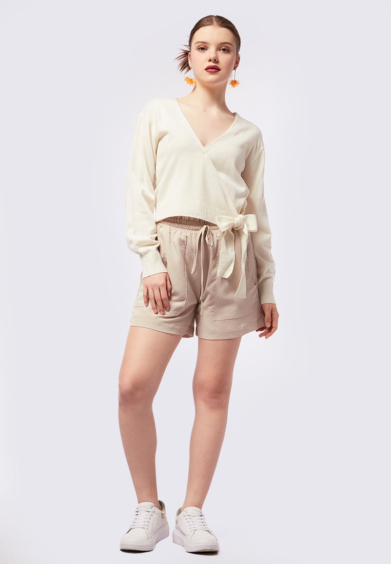 Wrap Knit Long Sleeve Sweater