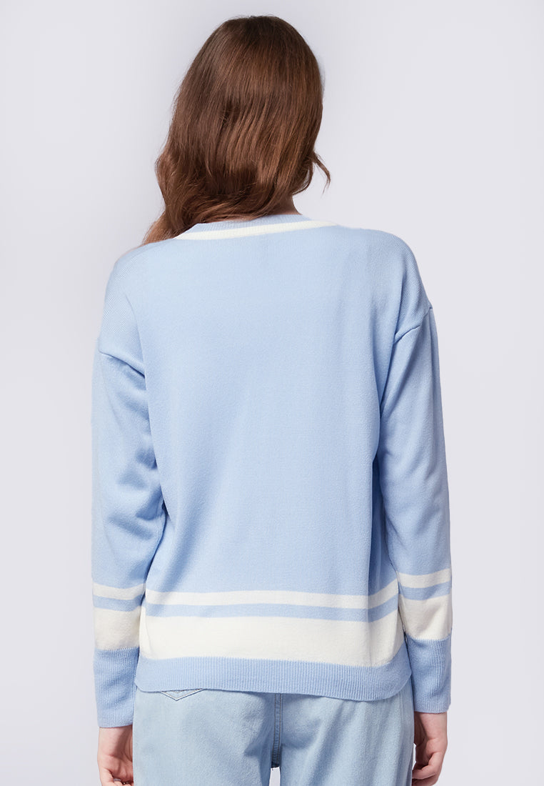 Oversized Colorblock Cardigan