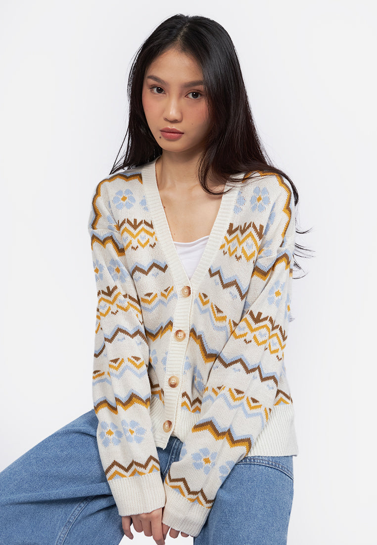 Knitted Long Sleeve Boho Cardigan