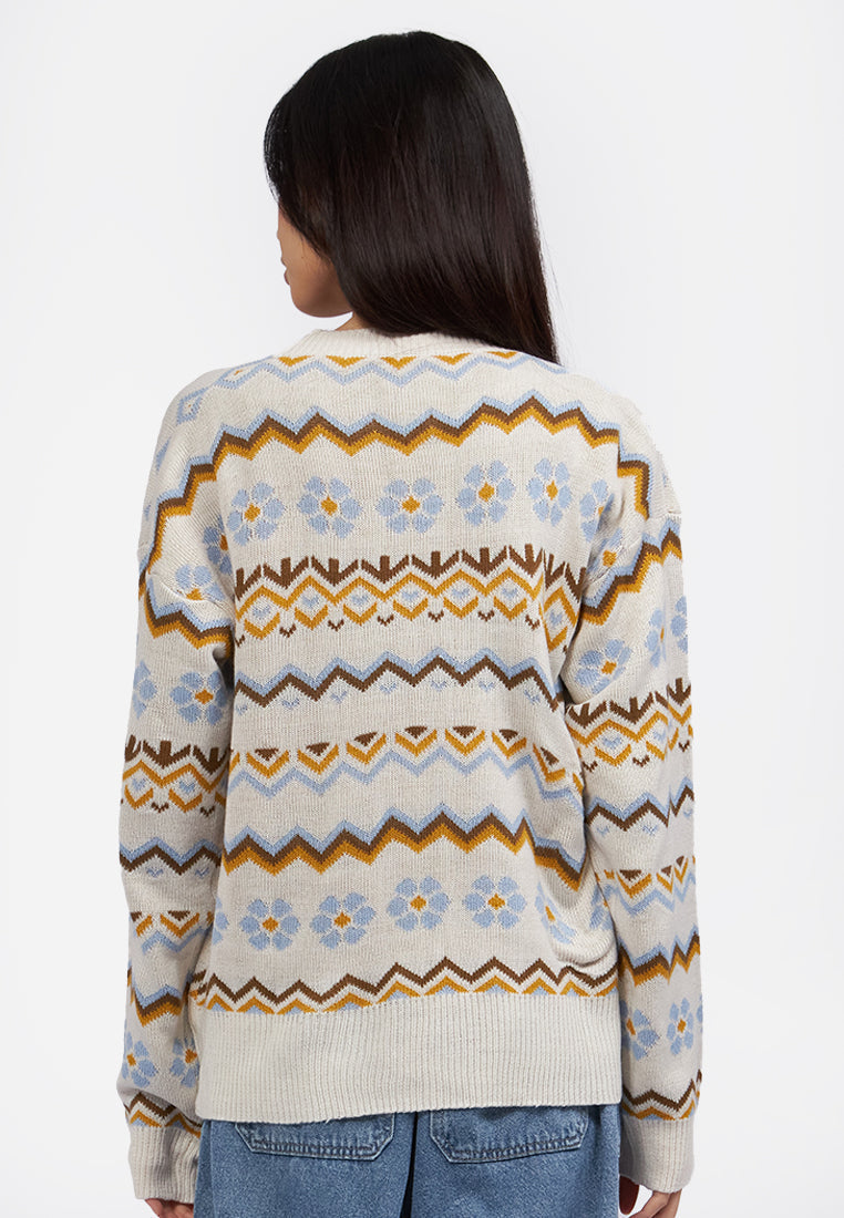 Knitted Long Sleeve Boho Cardigan