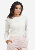 Button Up Long Sleeve Cardigan Off White