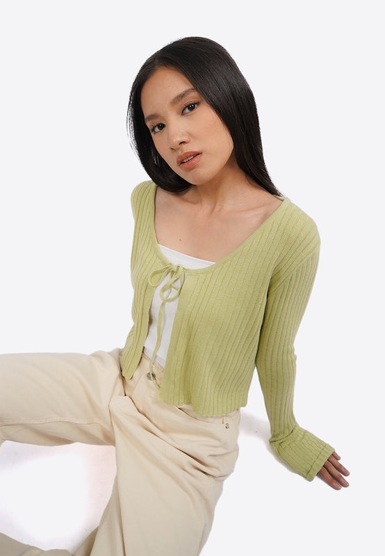 Tied Up Long Sleeve Cardigan