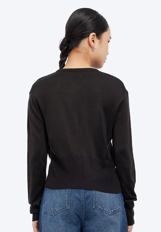 Snap Button Long Sleeve Cardigan