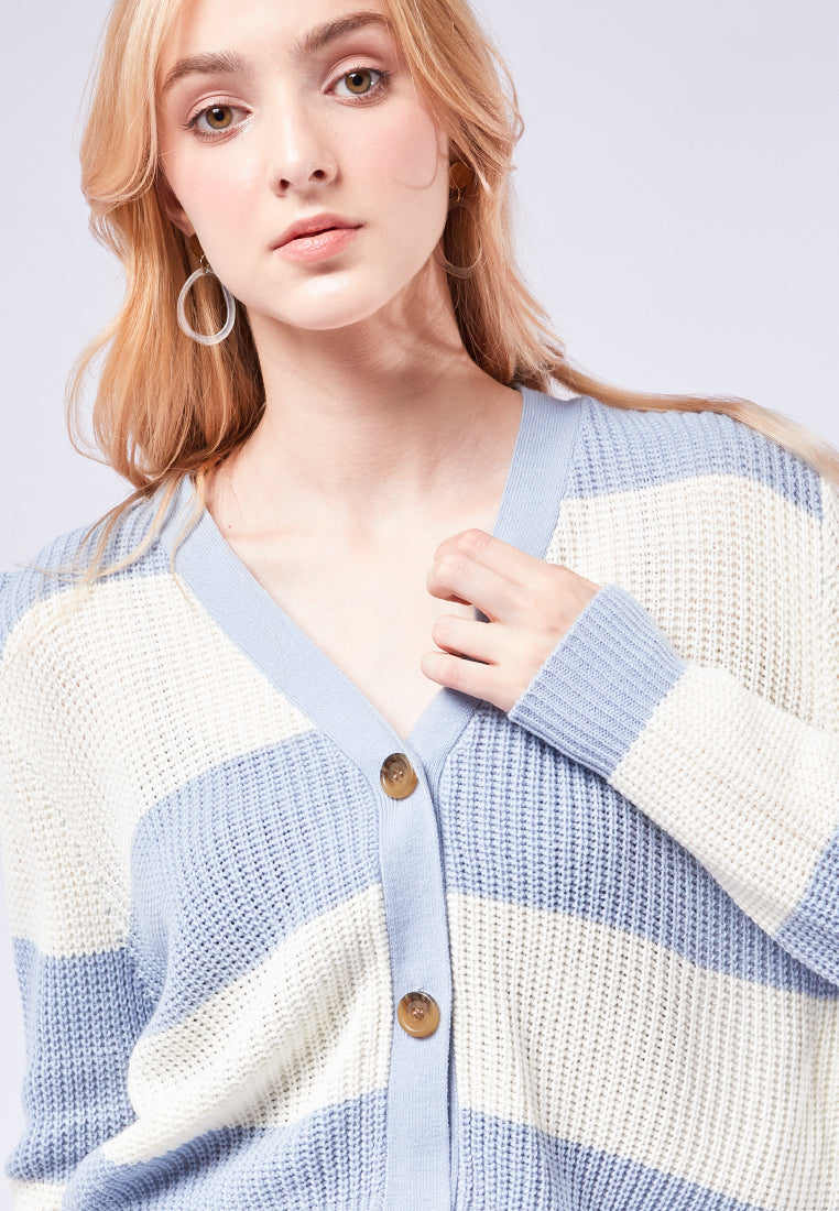 Chunky Striped Cardigan