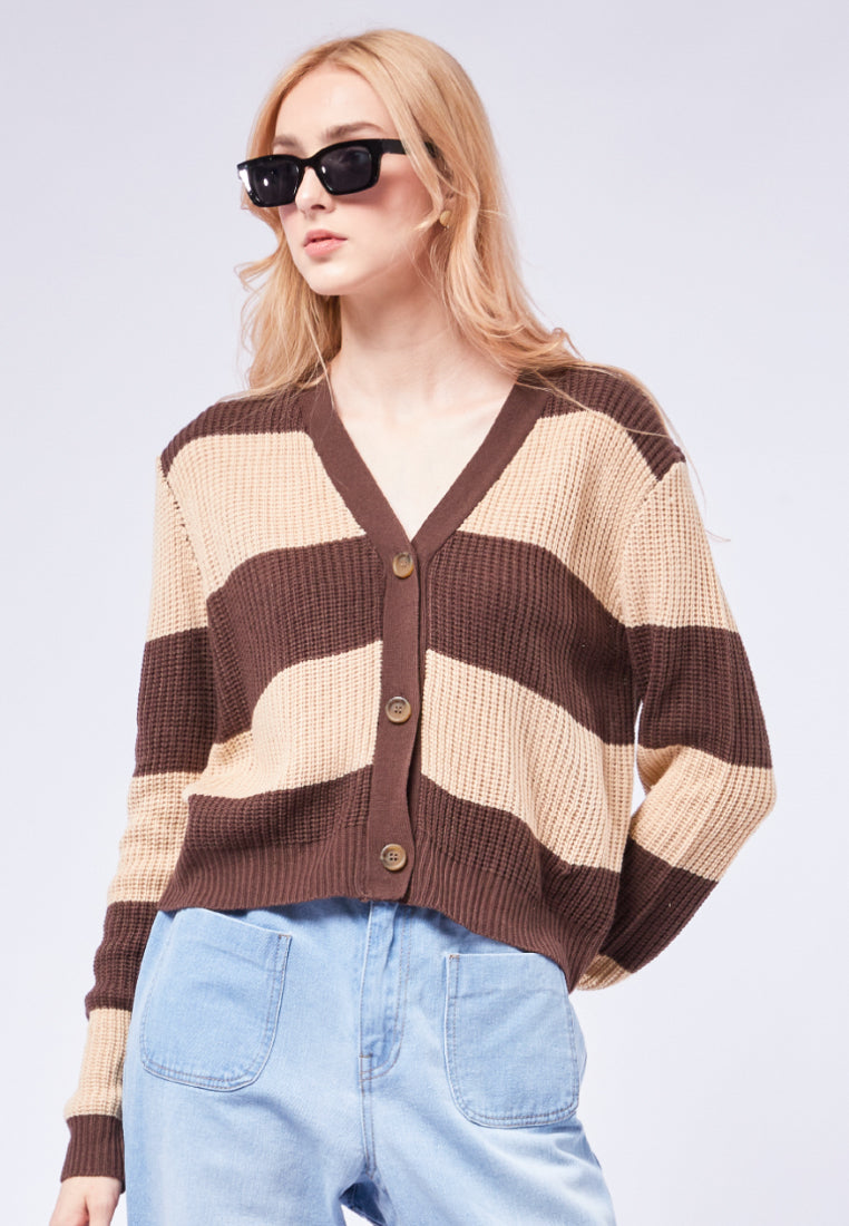 Chunky Striped Cardigan