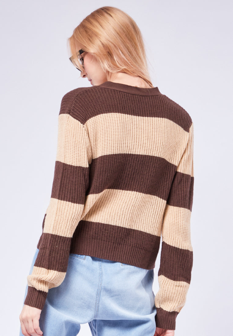 Chunky Striped Cardigan