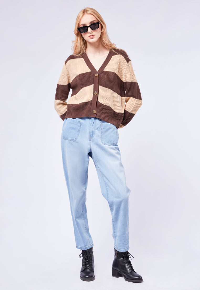 Chunky Striped Cardigan