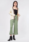 Slouchy Cardigan with Stripe Details