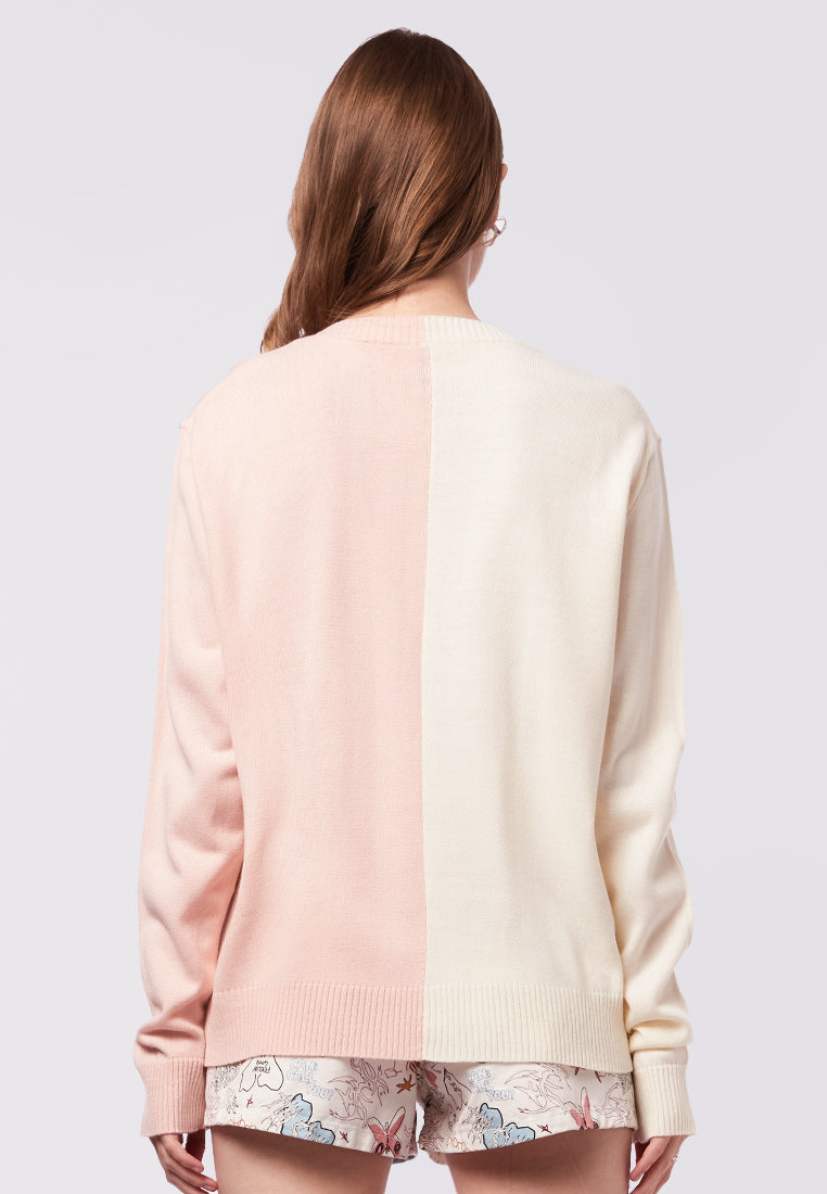 Colorblock Slouchy Knit Cardigan