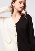 Colorblock Slouchy Knit Cardigan