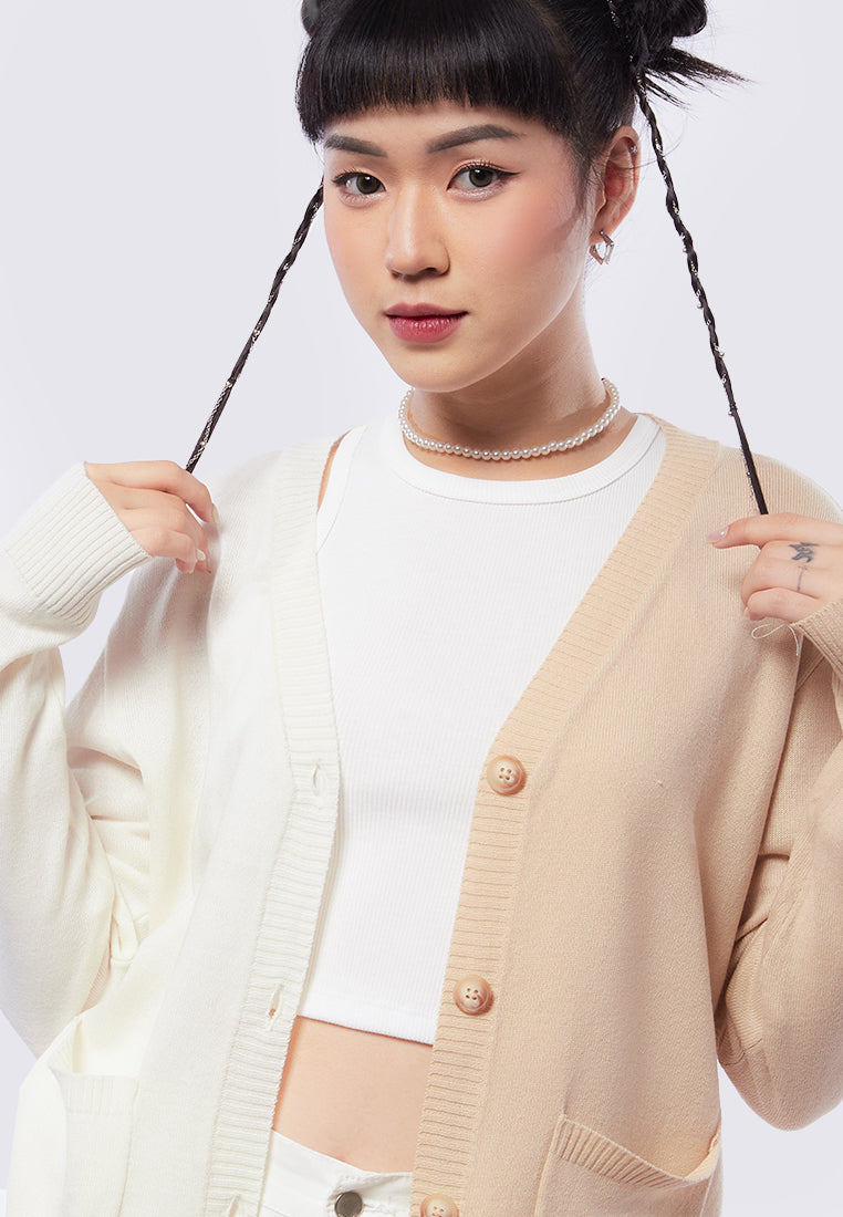 Colorblock Slouchy Cardigan