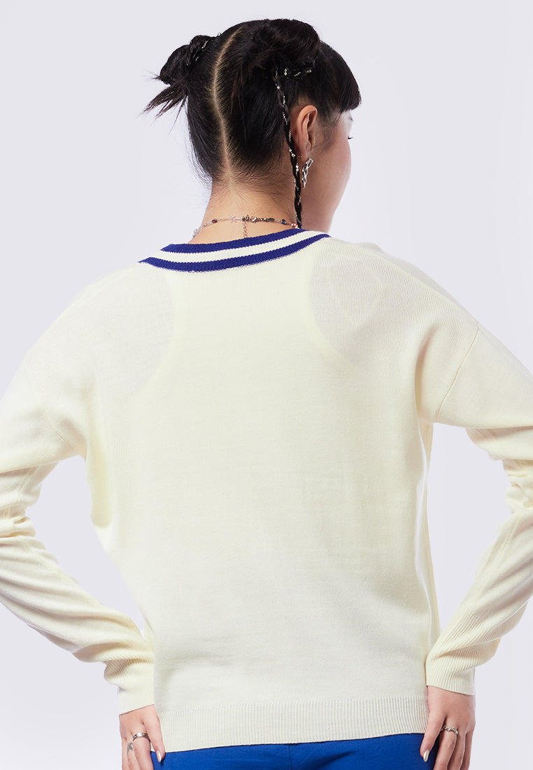 Contrast Lining Slouchy Cardigan
