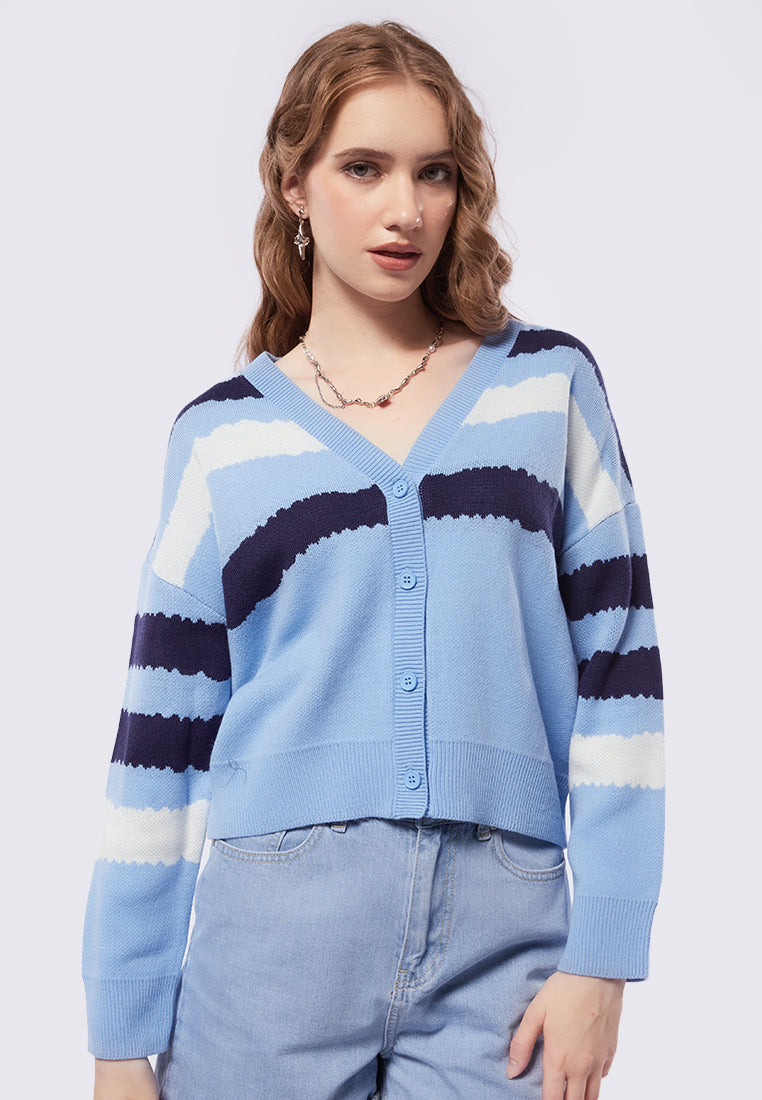 Printed Crop Cardigan