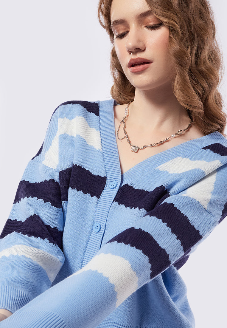 Printed Crop Cardigan
