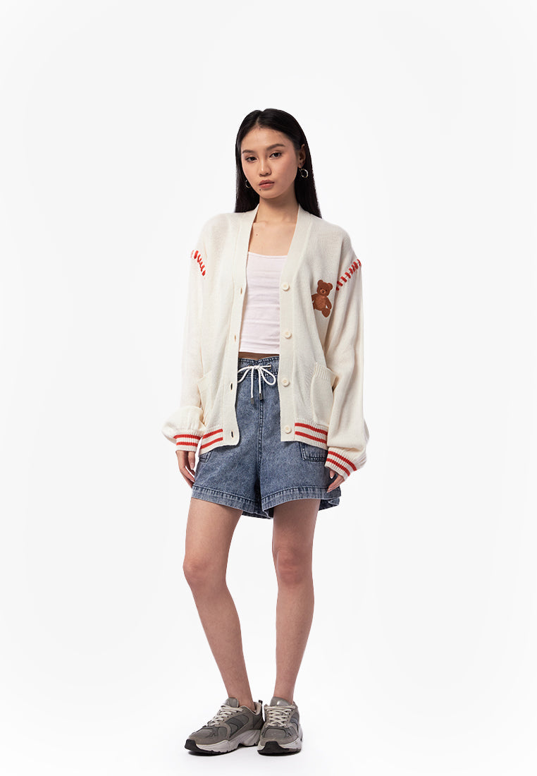 Contrast Stitch Cardigan