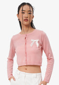 Crop Knit Cardigan L.Pink