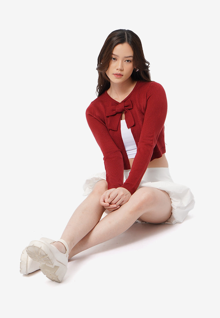Ribbon Long Sleeve Cardigan