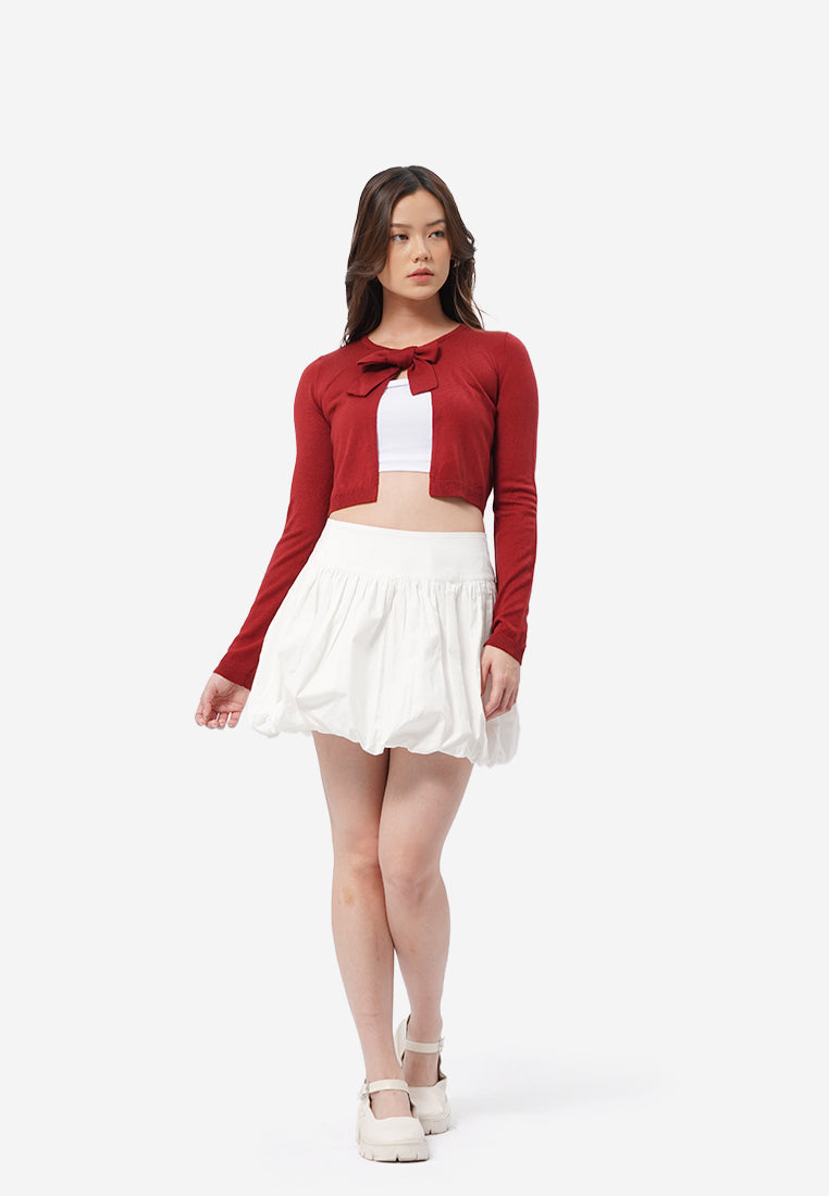 Ribbon Long Sleeve Cardigan