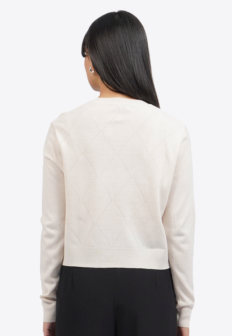 Long Sleeve Cardigan with Ribbon Details