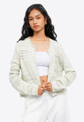 Round Neck Long Sleeve Cardigan