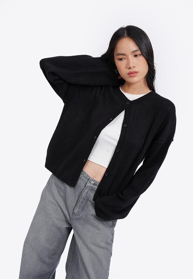 Long Sleeve Brushed Cardigan