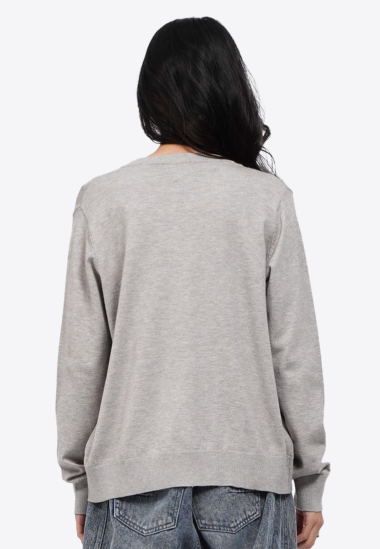 Embroidered Knit Cardigan
