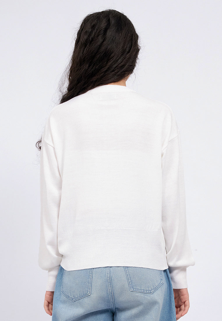 Heart Button Long Sleeve Cardigan
