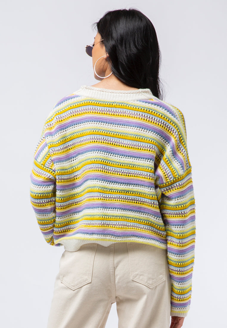 Colorful Knit Cardigan