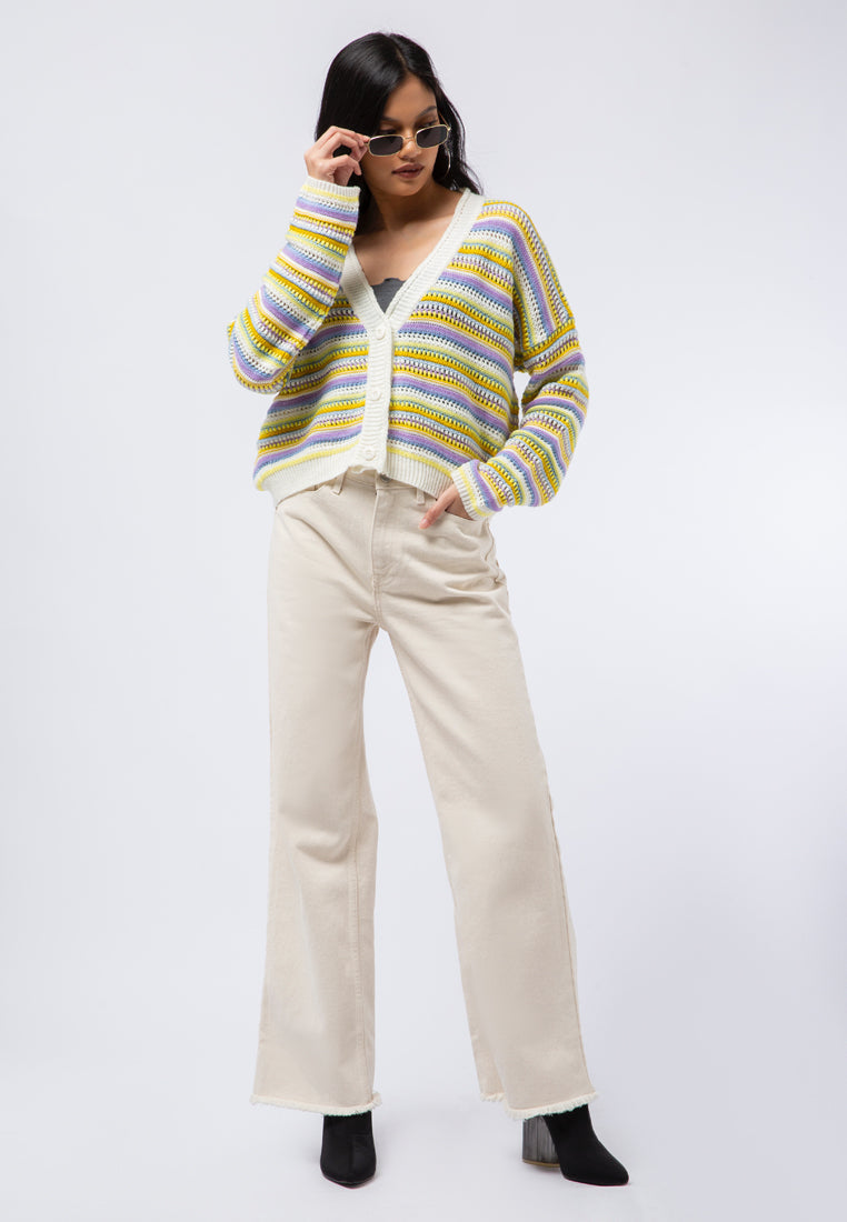 Colorful Knit Cardigan