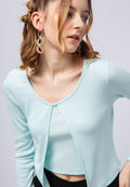 One Button Crop Cardigan