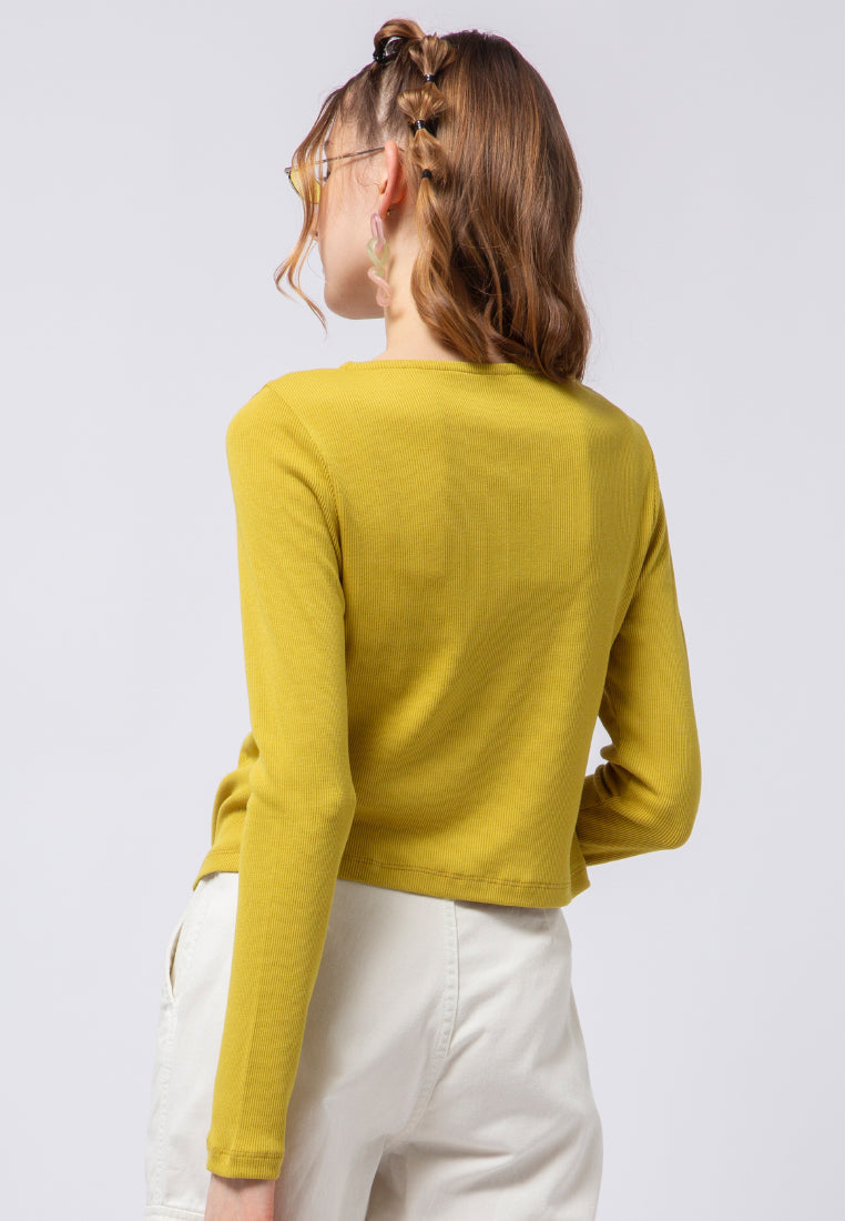 One Button Crop Cardigan