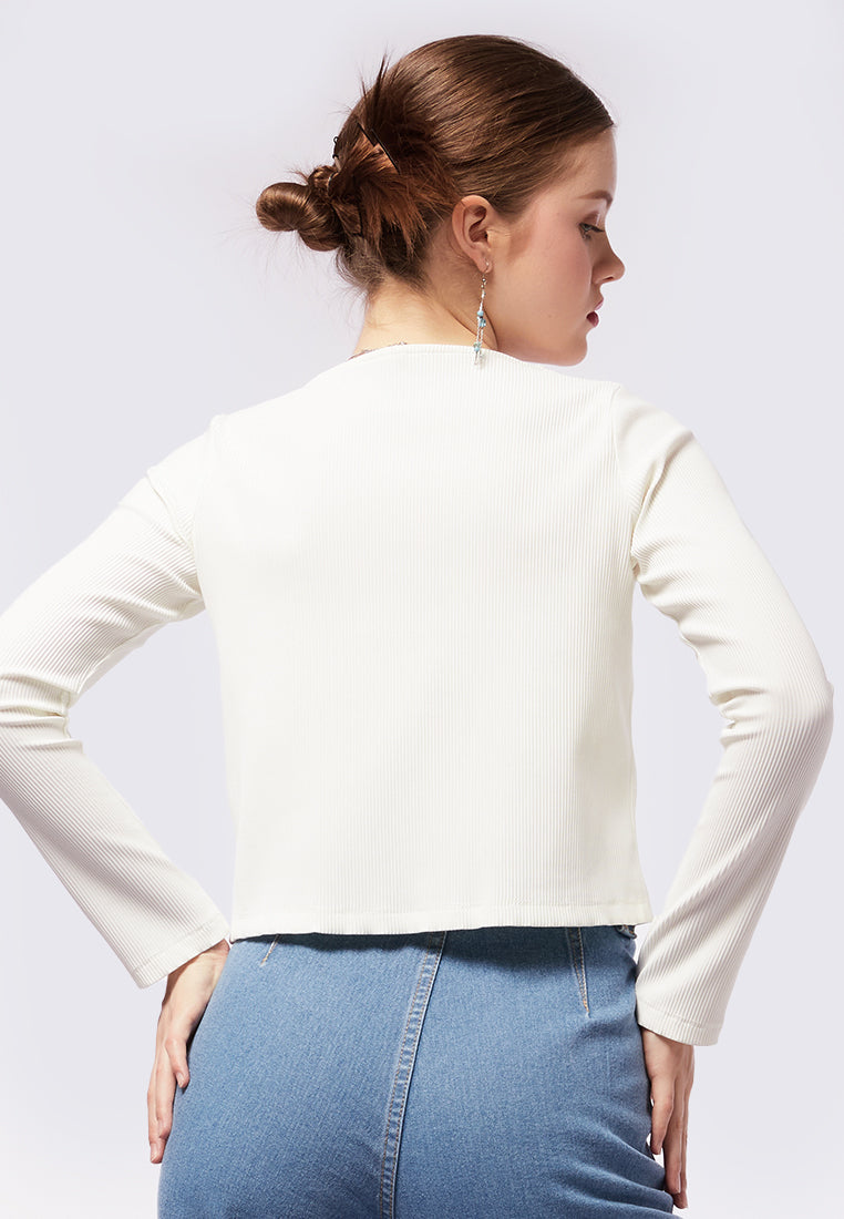 Tie Front Long Sleeve Cardigan