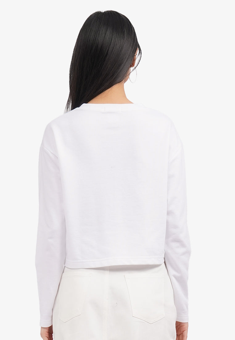 Button Up Patch Cardigan Off White