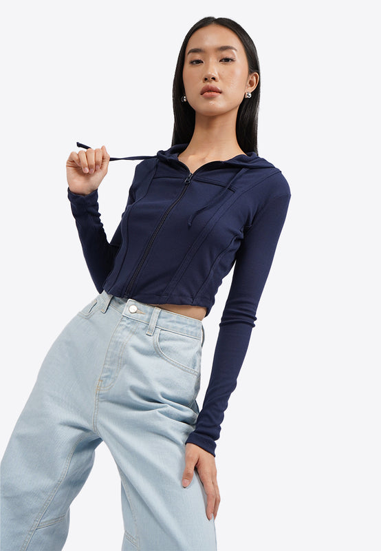 Zipped Up Hoodie Jacket