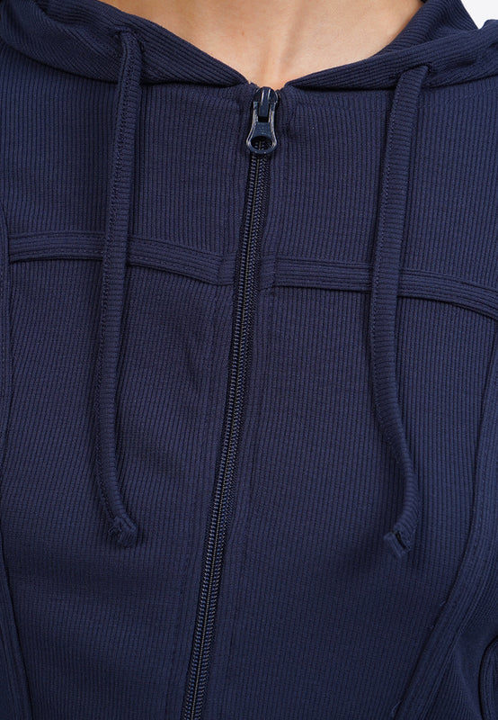 Zipped Up Hoodie Jacket