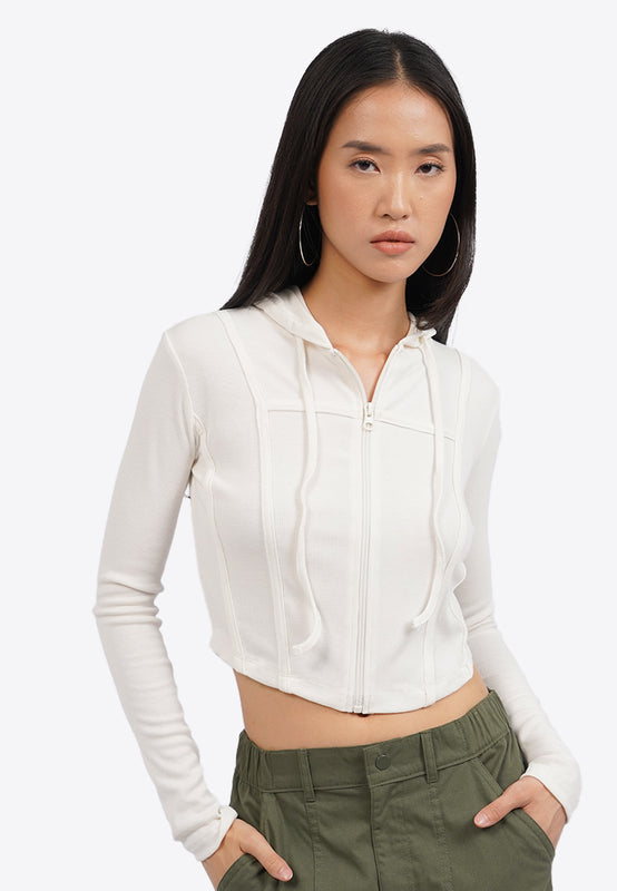 Zipped Up Hoodie Jacket