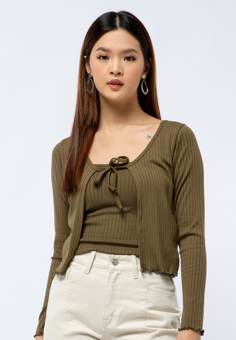 Tied Rib Cardigan