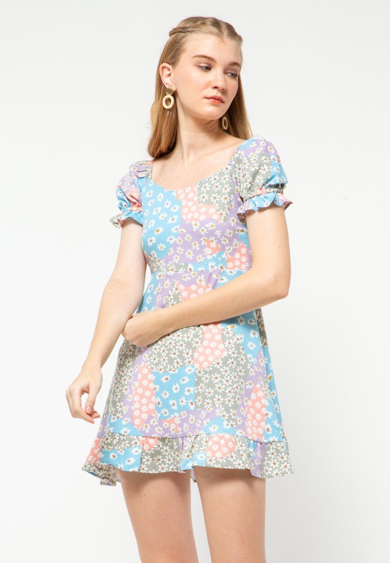 Balloon Sleeves Dress