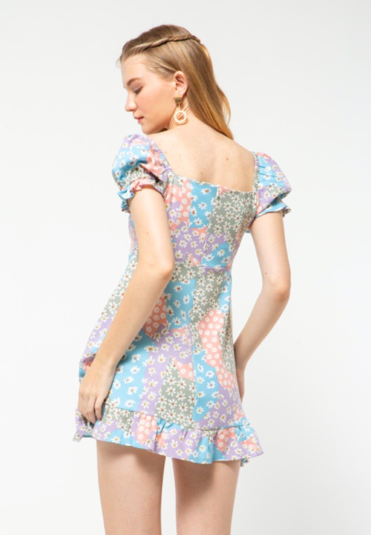 Balloon Sleeves Dress