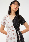 Two Tone Wrap Dress