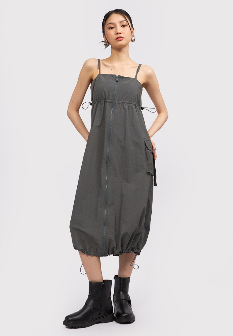 Parachute Sleeveless Midi Dress