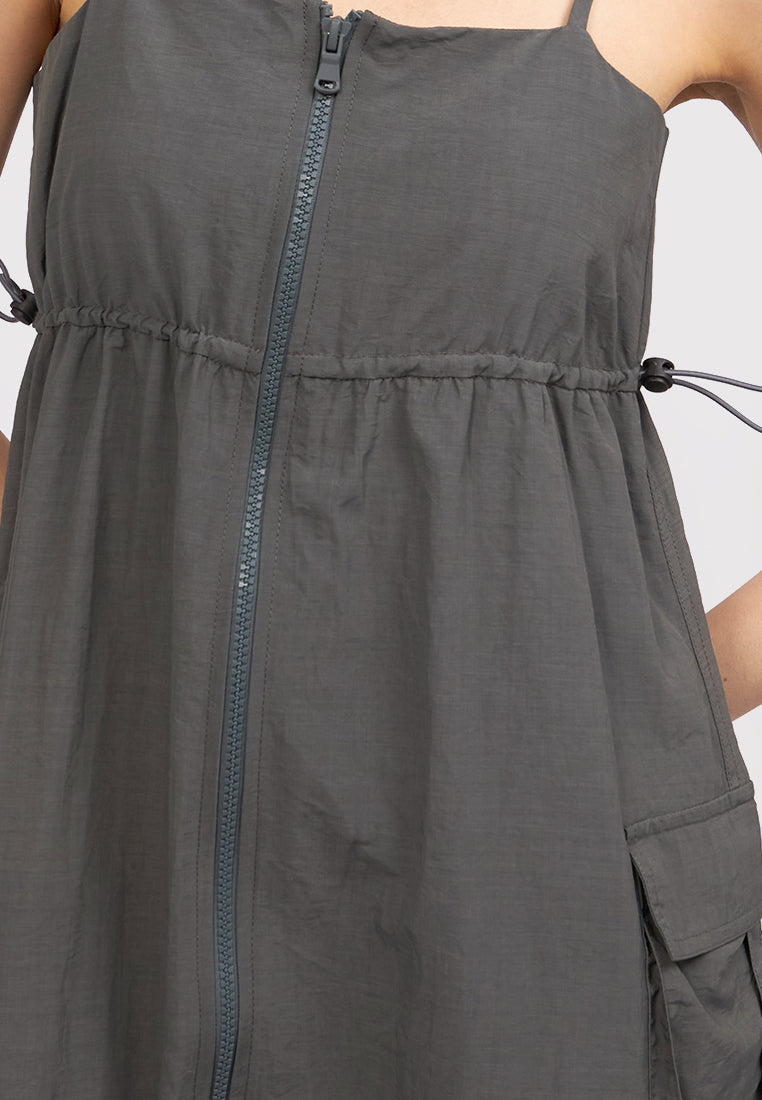Parachute Sleeveless Midi Dress