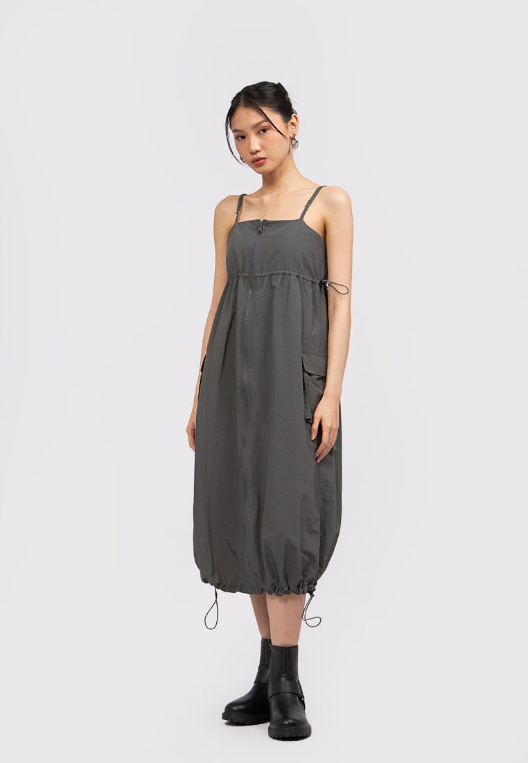 Parachute Sleeveless Midi Dress