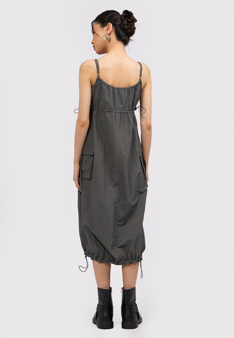 Parachute Sleeveless Midi Dress