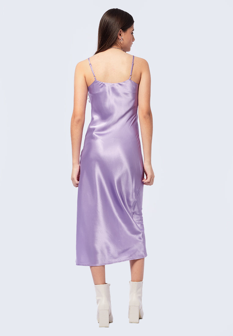Satin Midi Slip Dress