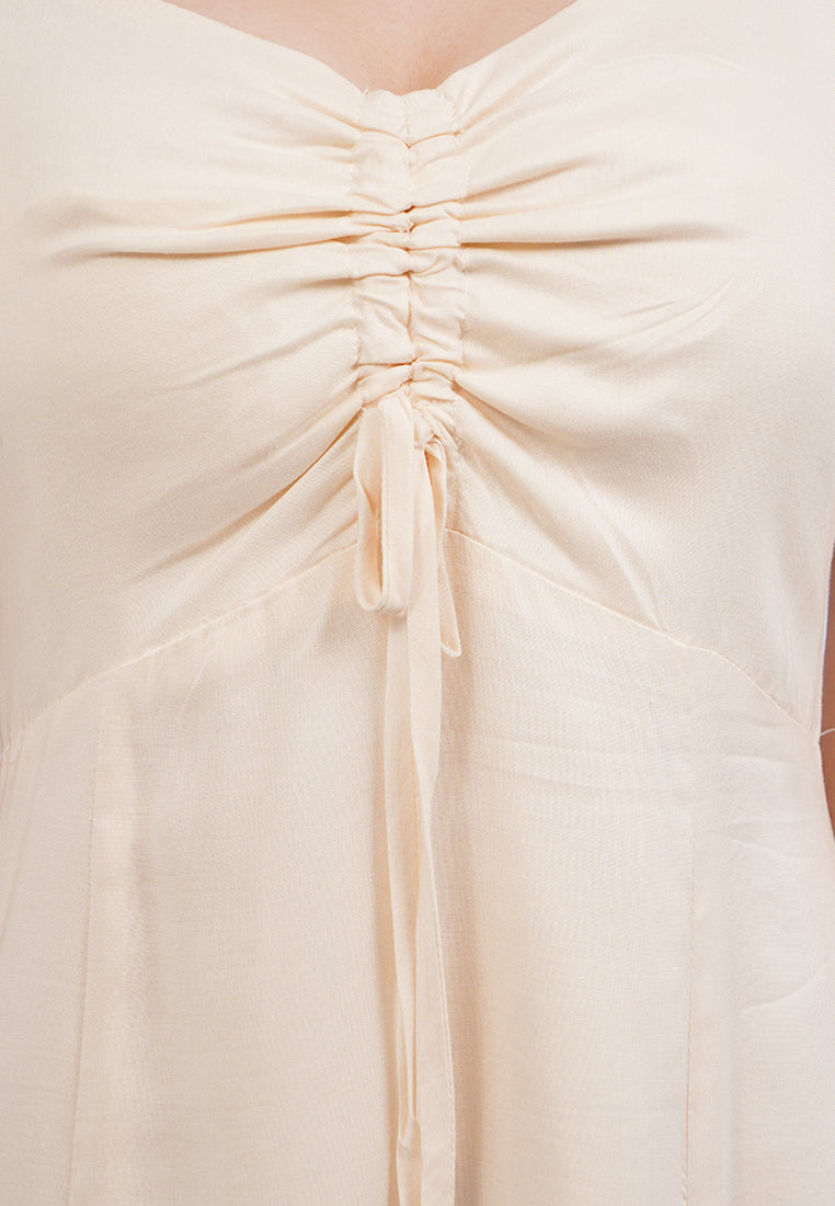 Puff Sleeves Midi Dress
