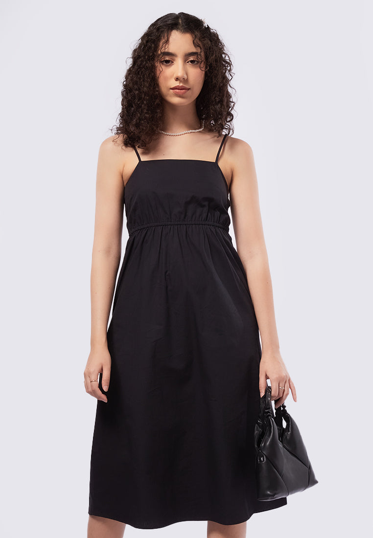 Sleeveless Smocked Midi Dress