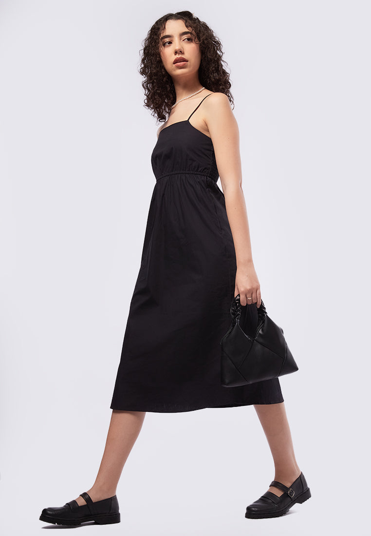 Sleeveless Smocked Midi Dress